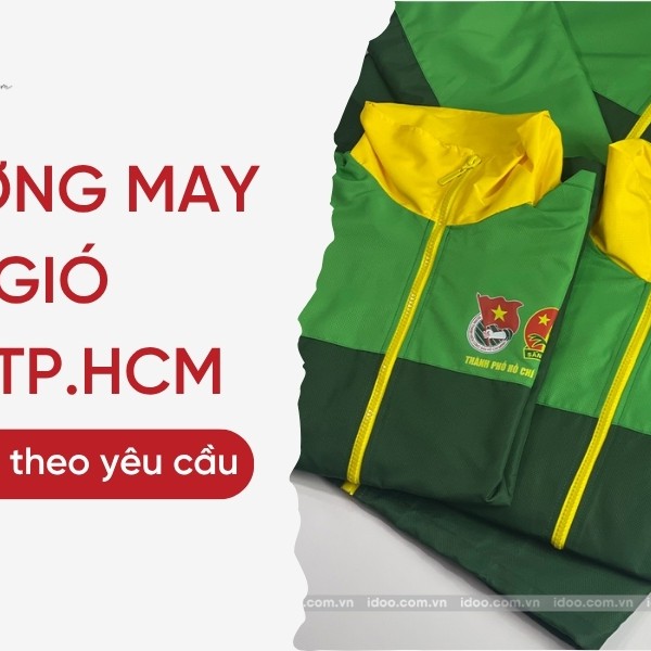 Xưởng may áo gió đồng phục Giá rẻ - In và thiết kế theo yêu cầu