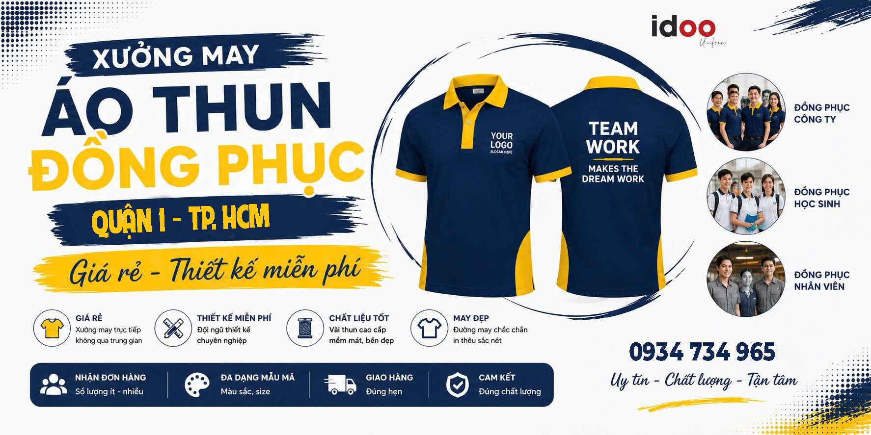 Áo thun đồng phục quận 1