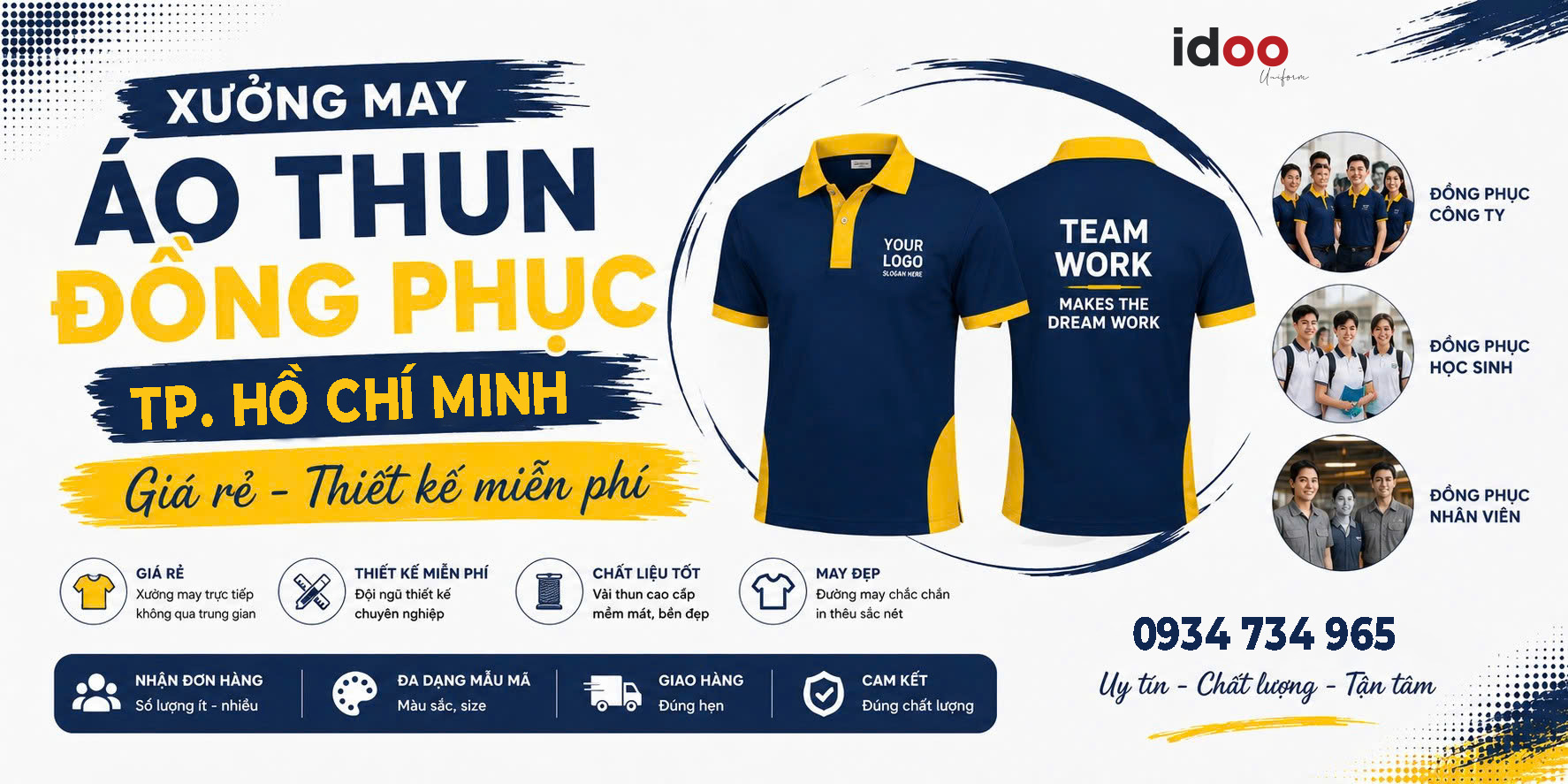 IDOO Uniform - Địa chỉ đặt may áo thun đồng phục tại TPHCM uy tín