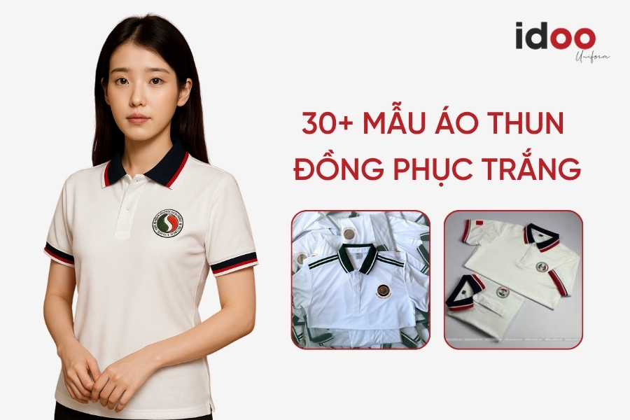 30+ mẫu áo thun đồng phục trắng năng động, thiết kế đẹp