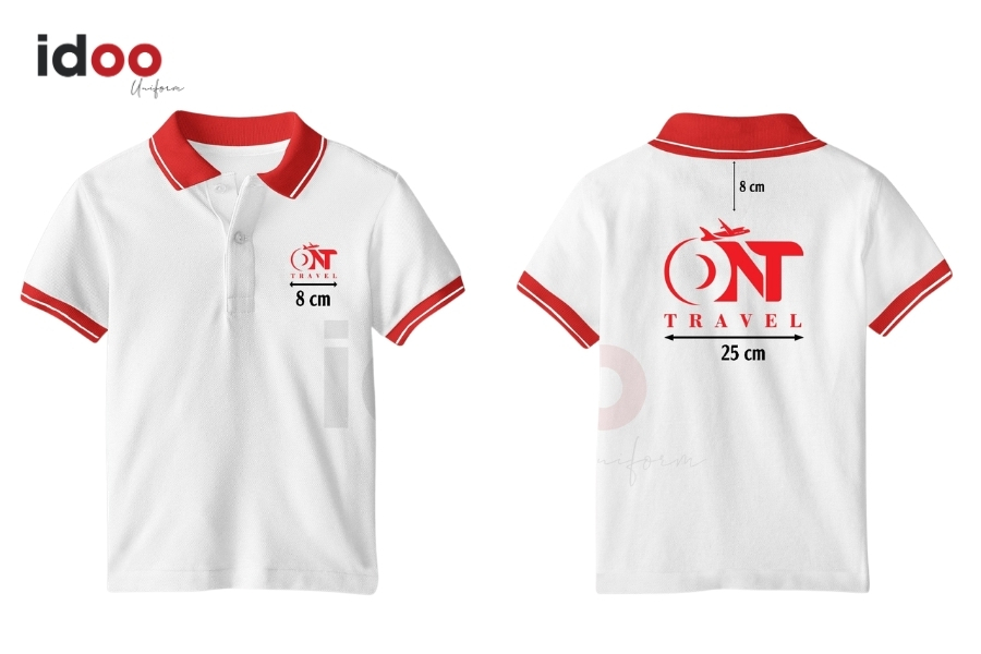 Mẫu áo thun polo đồng phục trắng