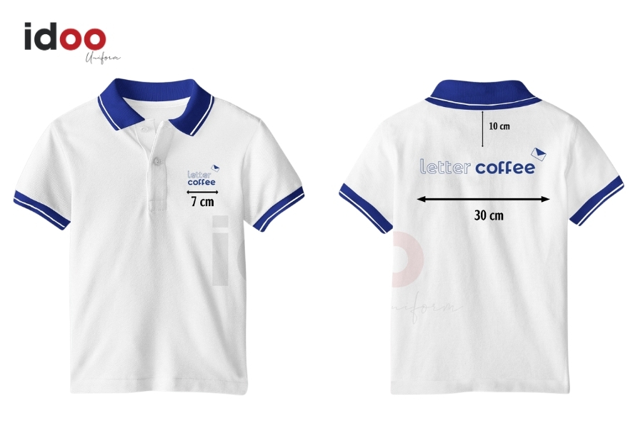 Mẫu áo thun polo đồng phục trắng