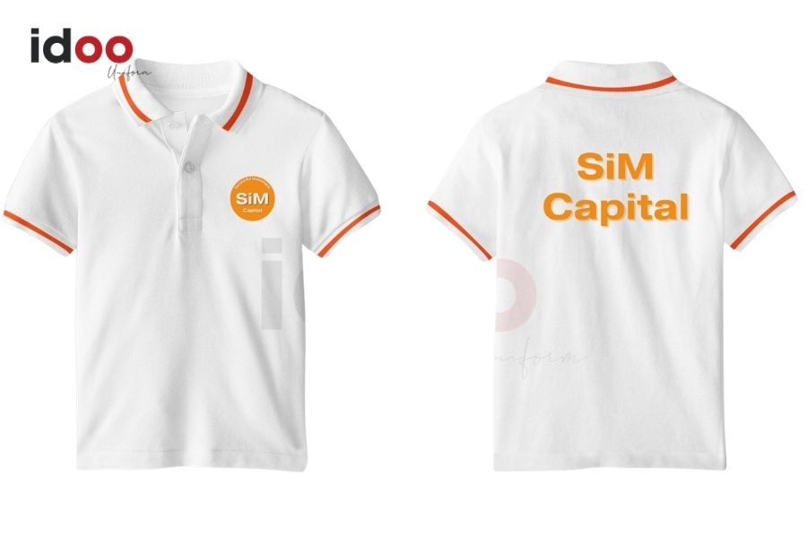Mẫu áo thun polo đồng phục trắng