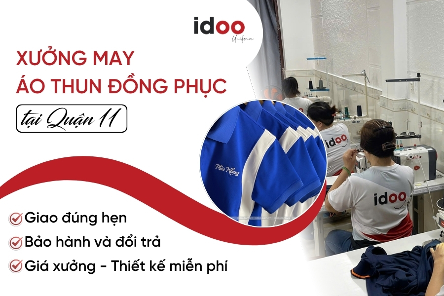Xưởng may áo thun đồng phục quận 11 Cao cấp - Giá gốc tận xưởng