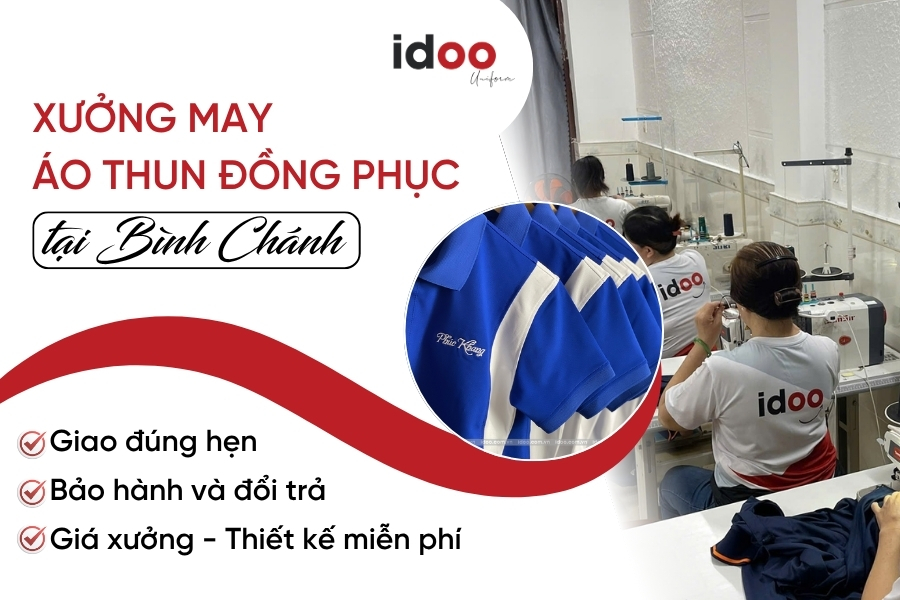 Xưởng may áo thun đồng phục tại Bình Chánh Giá tốt - Thiết kế miễn phí