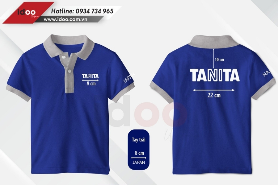 Mẫu áo thun đồng phục cổ trụ