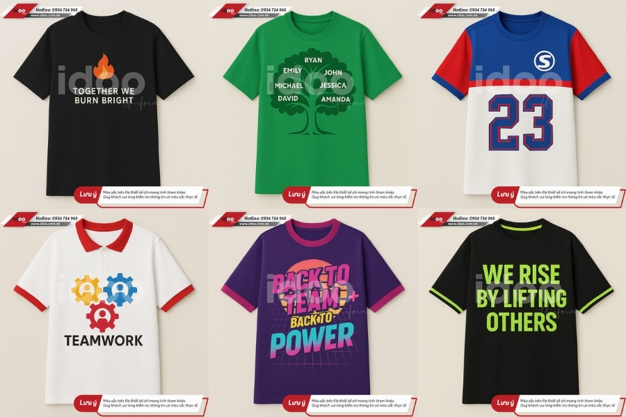 Các mẫu áo thun đồng phục cổ tròn và cổ trụ đẹp
