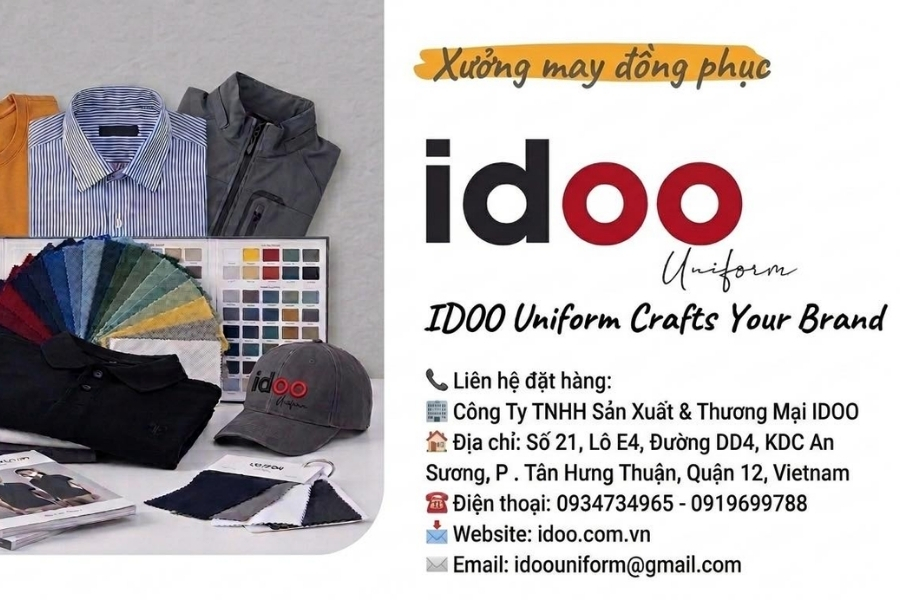 IDOO - Công ty may áo thun đồng phục TPHCM uy tín