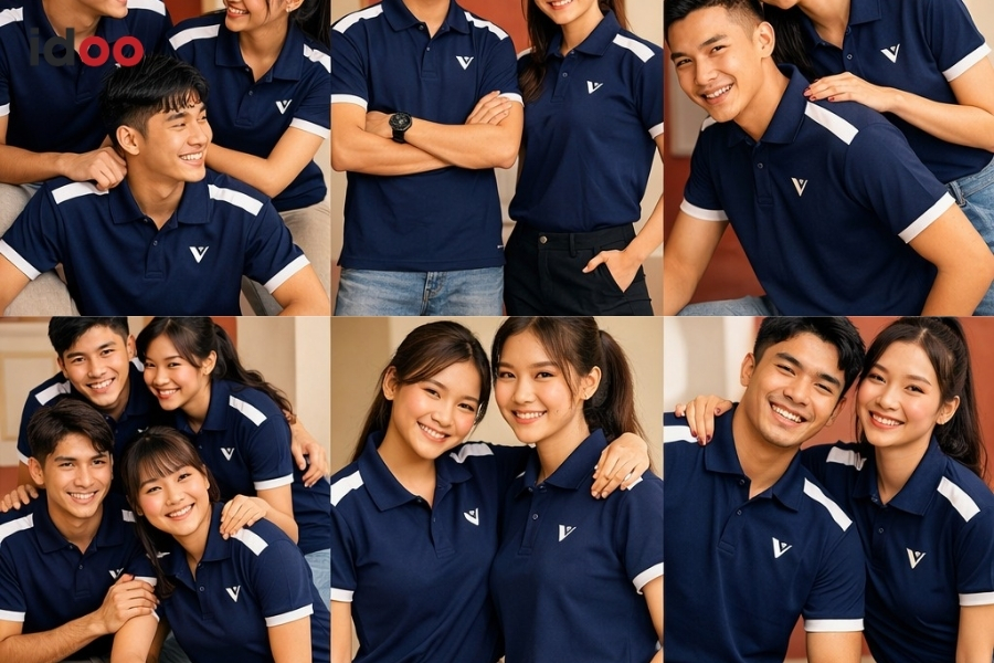 Mẫu áo thun đồng phục do IDOO thiết kế và sản xuất