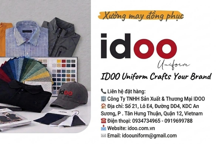 IDOO - Xưởng may áo thun đồng phục tại Củ Chi uy tín