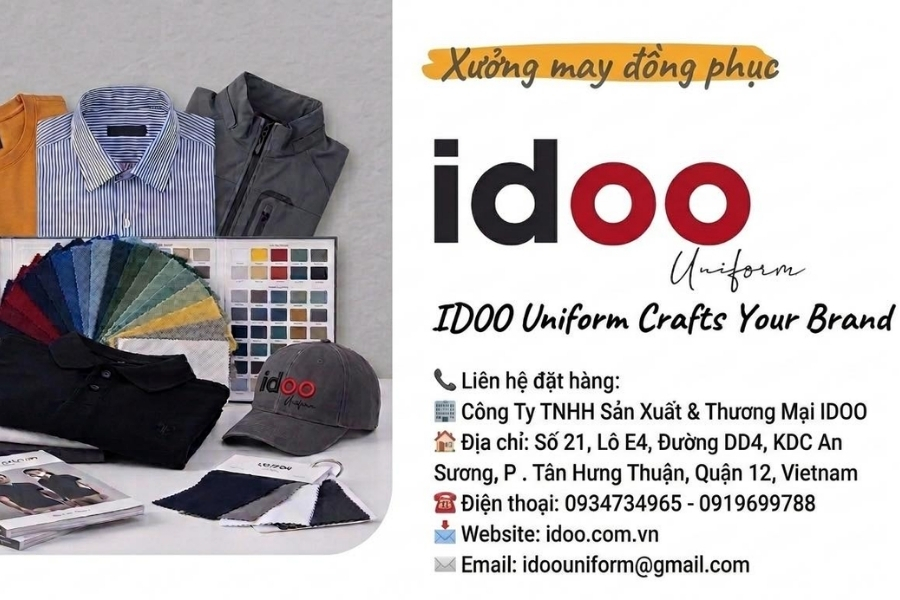 IDOO - Xưởng may áo thun đồng phục tại Thủ Đức uy tín