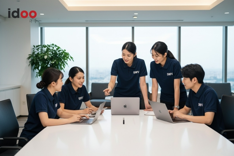 Tại sao nên chọn xưởng may áo thun cổ trụ IDOO?